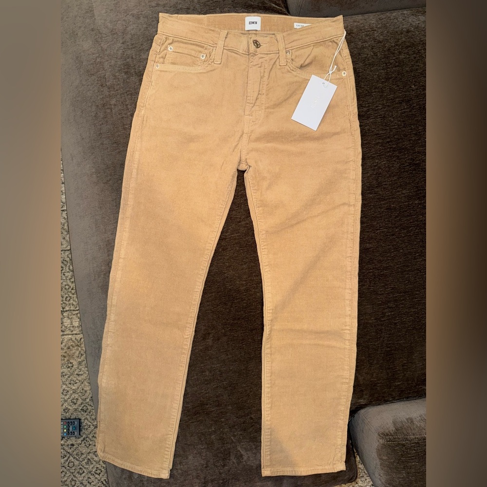 Edwin Elin Crop Straight Leg Corduroy Pants